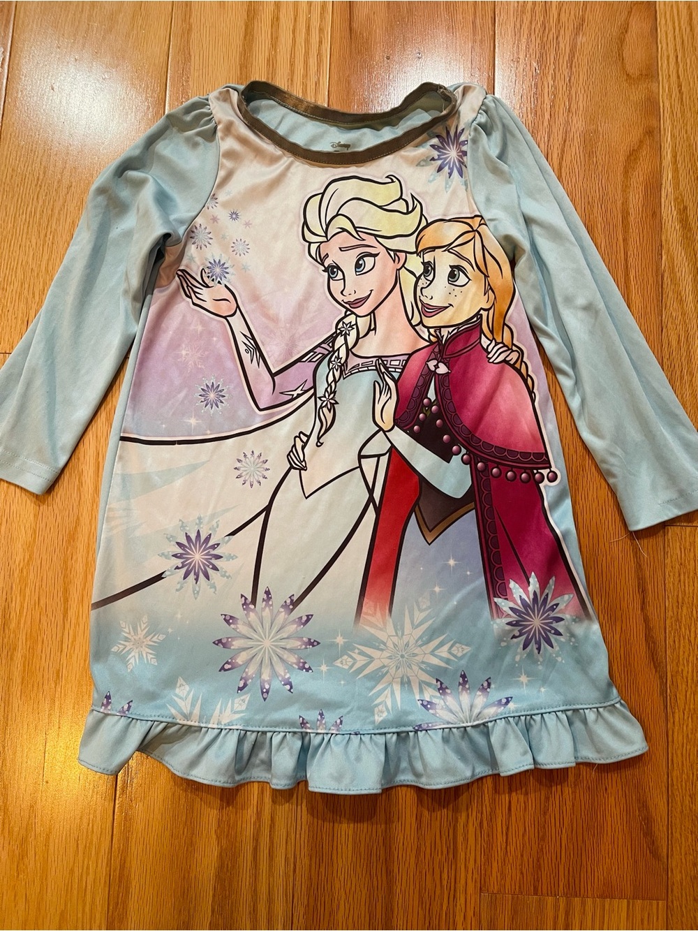 Disney Frozen Girls' Nightgown in Light Blue, Purple, White
